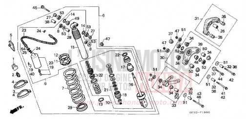 COUSSIN ARRIERE (RF/R2F/RG/R2G/RH) CR80R2G de 1986